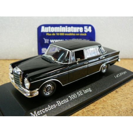 Mercedes 300 SE Lang Black 1965 ( Peinture lègérement marbrée ) 400035201 Minichamps