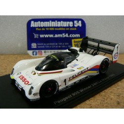 1992 Peugeot 905 n°1 Dalmas - Warwick - Blundell 1st Winner Le Mans 43LM92 Spark Model
