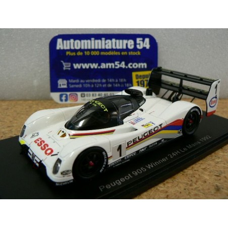 1992 Peugeot 905 n°1 Dalmas - Warwick - Blundell 1st Winner Le Mans 43LM92 Spark Model
