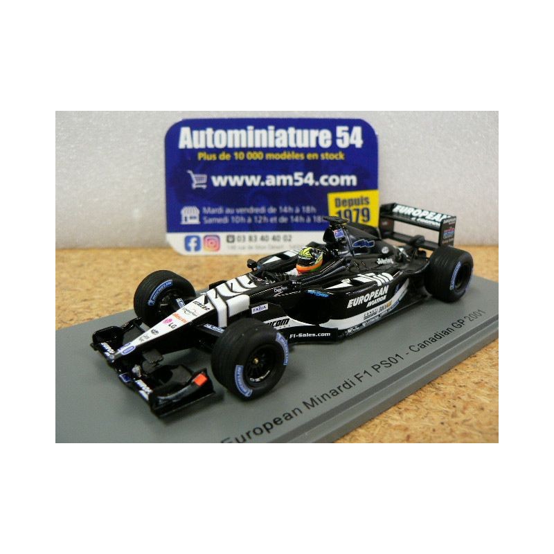 2001 European Minardi PS01 n°20 Tarso Marques Canadian GP S4849 Spark Model