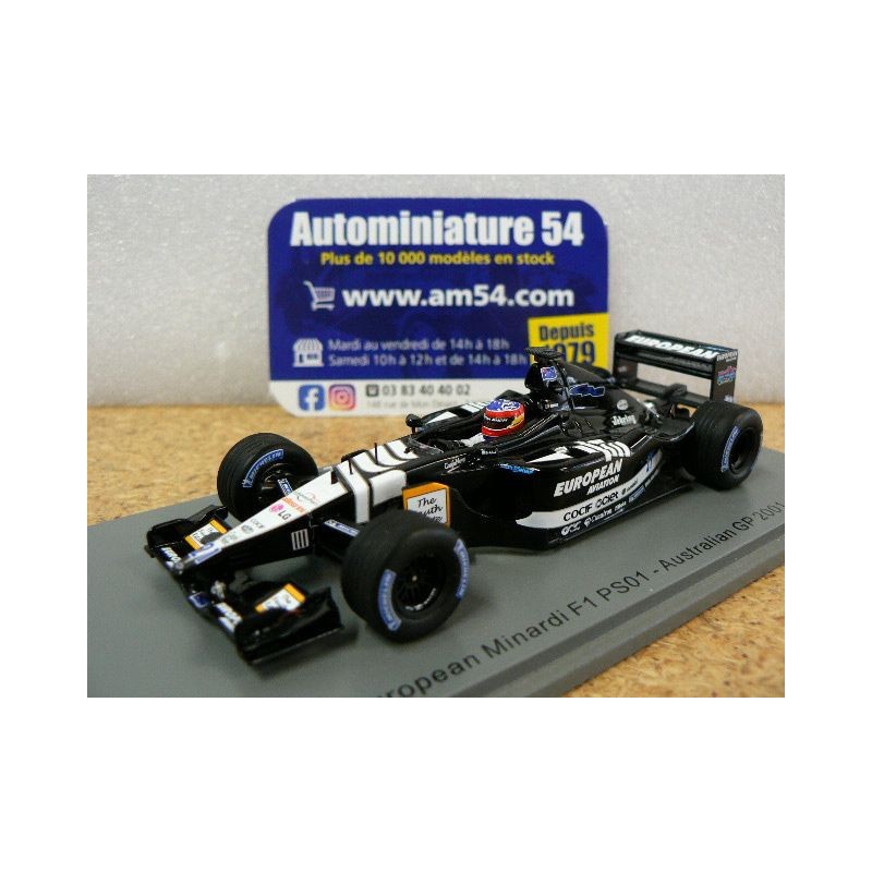 2001 European Minardi PS01 n°21 Fernando Alonso Australian GP S4850 Spark Model