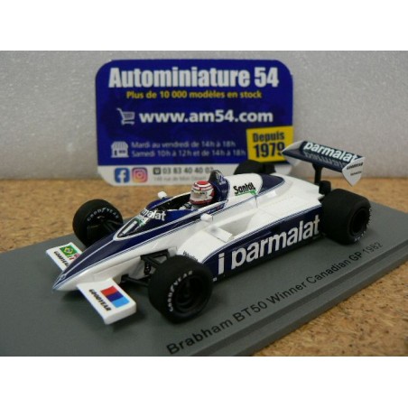 1982 Brabham BT50 n°1 Nelson Piquet 1st Winner Canadian GP S7116 Spark Model