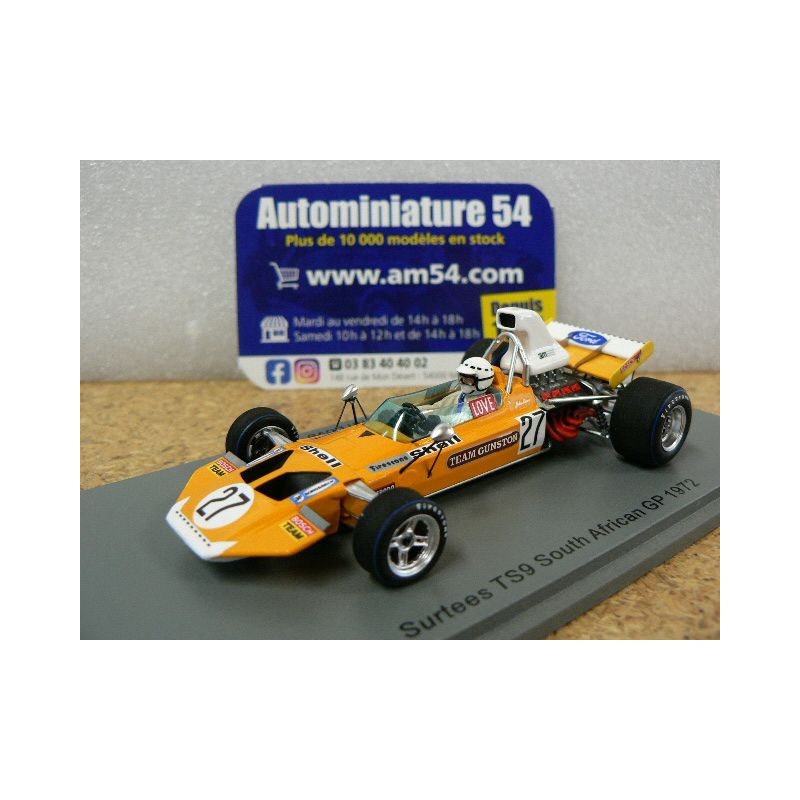 1972 Surtees TS9 n°27 John Love South African GP S4017 Spark Model