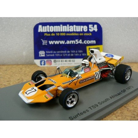 1972 Surtees TS9 n°27 John Love South African GP S4017 Spark Model