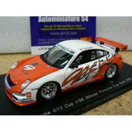 2007 Porsche 997 GT3 Cup 1st winner Carrera Cup Asia n°88 T.Sugden S1906 Spark Model