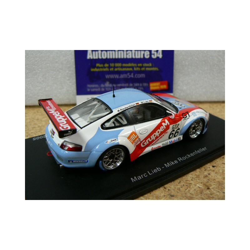 2005 Porsche 996 GT3 RSR GruppeM n°66 Champion 1st FIA GT2  Lieb-Rockenfeller S0933 Spark Model