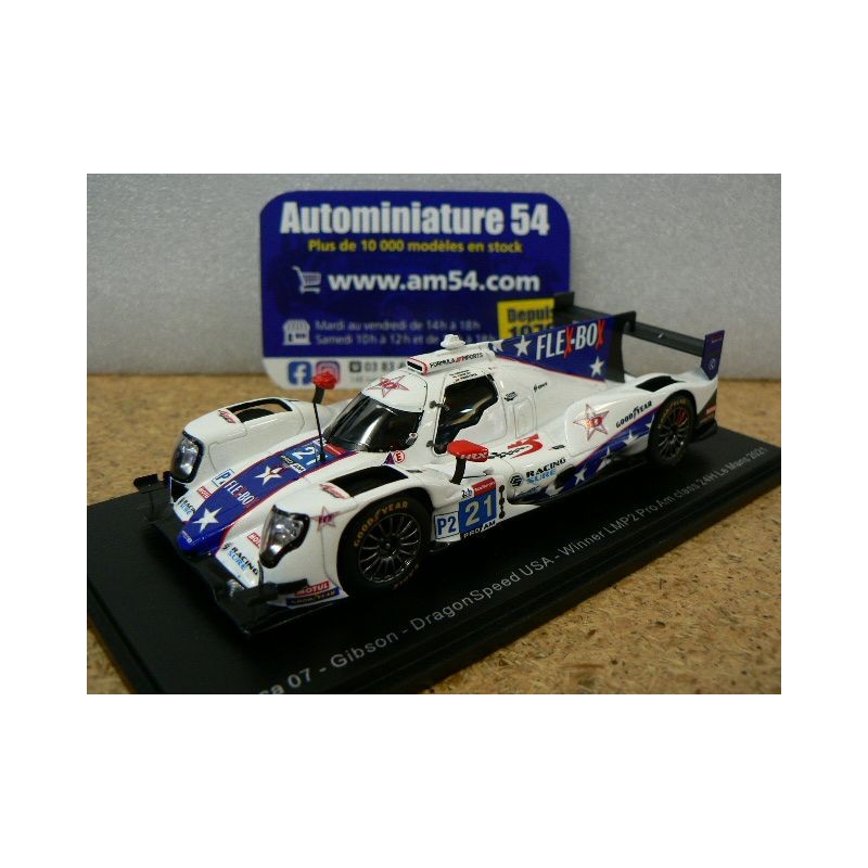 2021 Oreca 07 Gibson DragonSpeed USA n°21 Hanley - Hedman -Montoya Le Mans S8237 Spark Model