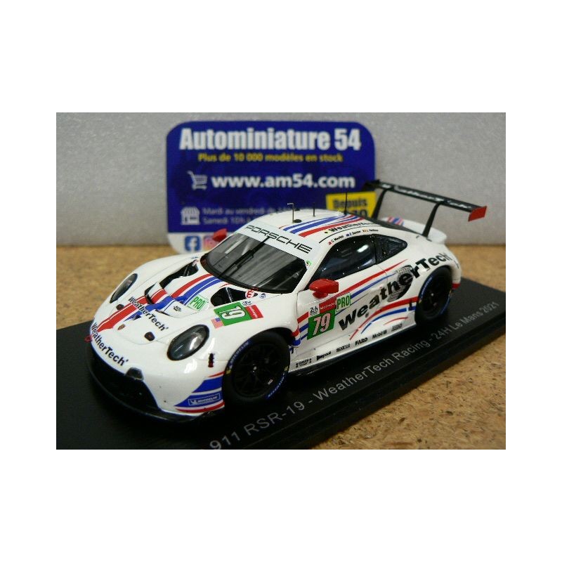 2021 Posche 911 RSR - 19 Weather Tech n°79 MacNeil - Bamber - Vanthoor Le Mans S8262 Spark Model