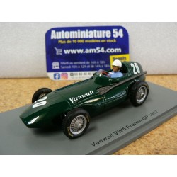 1957 Vanwall VW2 n°20 Roy Salvadori French GP S7205 Spark Model