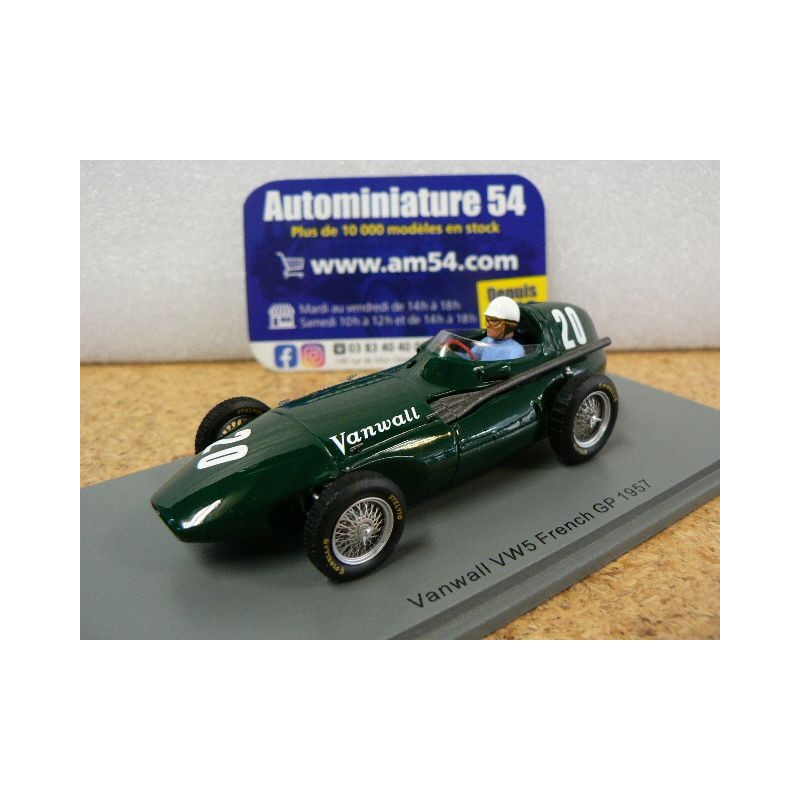 1957 Vanwall VW2 n°20 Roy Salvadori French GP S7205 Spark Model