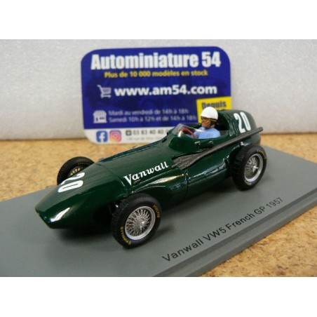 1957 Vanwall VW2 n°20 Roy Salvadori French GP S7205 Spark Model