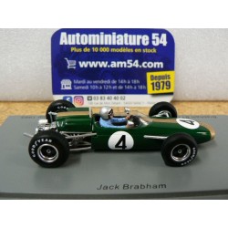 1965 Brabham BT11A n°4 Jack Brabham Tasman Series 1st Winner Sandown Park Cup S7434 Spark Model