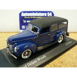 Ford V8 Deluxe Woody Blue 1940 400082112 Minichamps