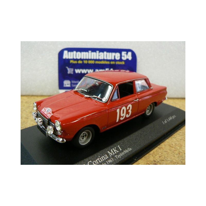 1963 Ford Cortina Lotus Mk1 n°193 Taylor - Mella Rally Monte Carlo 400638293 Minichamps