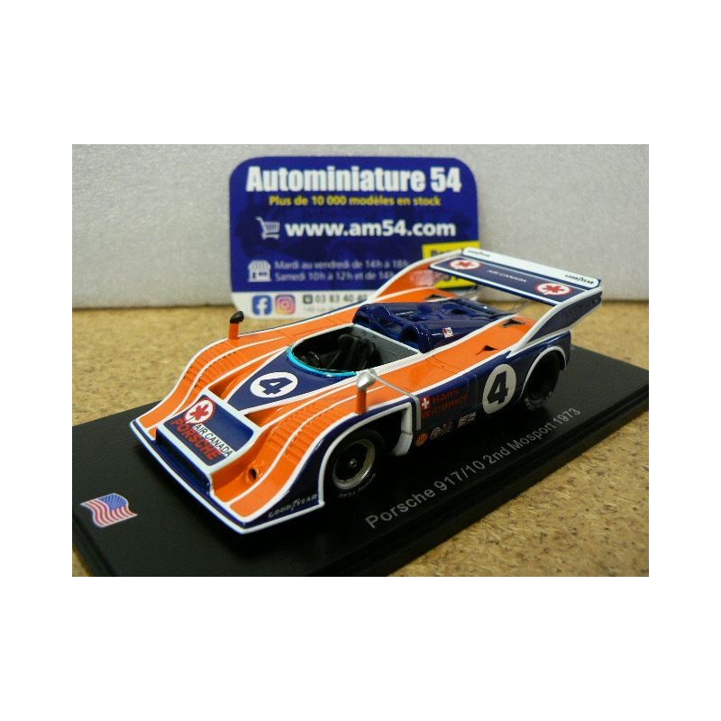 1973 Porsche 917-10 n°4 Hans Wiedmer 2nd Mosport  US163 Spark Model