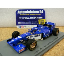 1996 Ligier JS43 n°9 Olivier Panis 1st Winner Monaco GP S7413 Spark Model