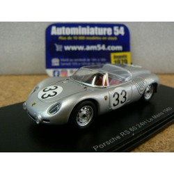 1960 Posche RS60 J.Bonnier - G.Hill N°33 24H Le Mans S9728 Spark Model