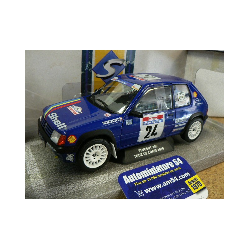 1990 Peugeot 205 Rallye n°24 Bourcier - Frangin Tour de Corse  S1801711 Solido