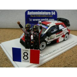 2021 Toyota Yaris WRC n°1 Ogier - Ingrassia Rally Monza 1st World Champion + figurines S6595 Spark Model