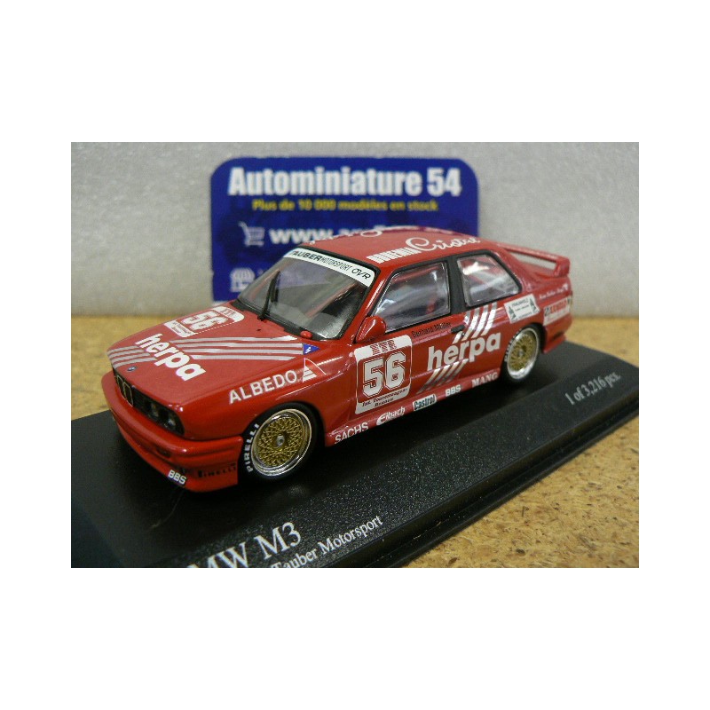 1988 BMW M3 E30 DTM G.Muller n°56 430882056 Minichamps