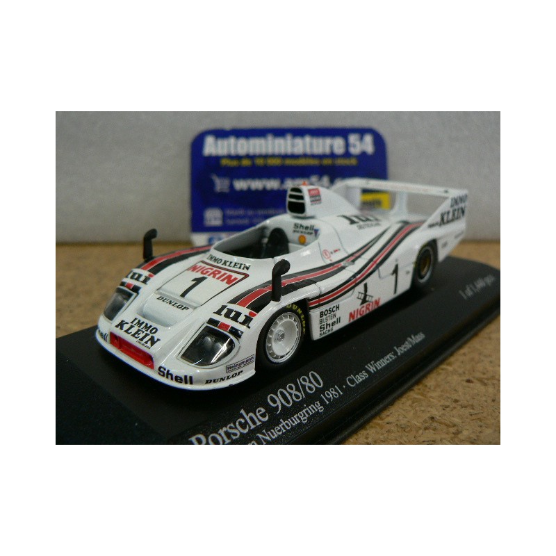 1981 Porsche 908-80 n°1 Joest - Mass 1st Class winner 1000km Nurburgring 430816701 Minichamps