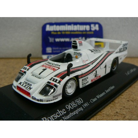 1981 Porsche 908-80 n°1 Joest - Mass 1st Class winner 1000km Nurburgring 430816701 Minichamps