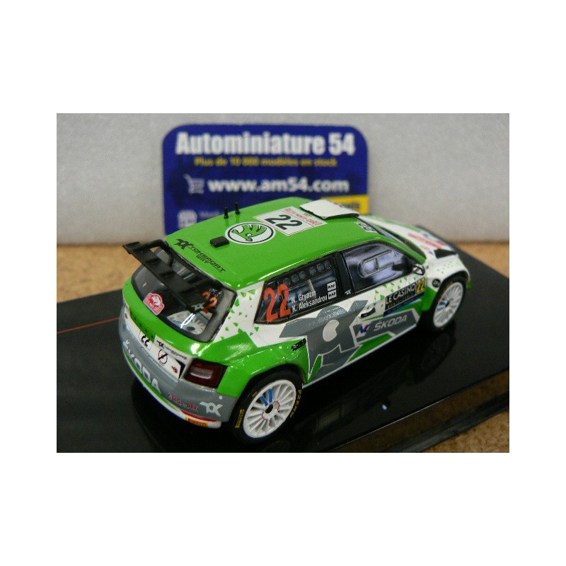 Miniature Ixo 1/43 - Skoda Fabia Rally2 Evo #22 - Rallye Monte-Carlo 2022 - Gryazin/Aleksandrov