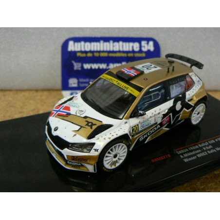 2021 Skoda Fabia Rally2 Evo n°20 Mikkelsen - Hall 1st Winner WRC2 Rallye Monza RAM827 Ixo Models