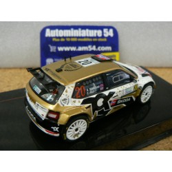 2021 Skoda Fabia Rally2 Evo n°20 Mikkelsen - Hall 1st Winner WRC2 Rallye Monza RAM827 Ixo Models