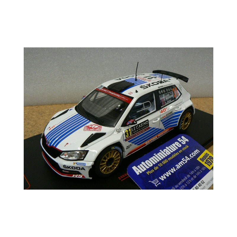 2017 Skoda Fabia R5 n°31 Mikkelsen - Jaeger Monte Carlo 24RAL013A Ixo Model