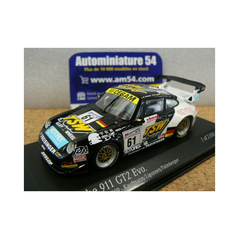 1999 Porsche 911 GT2 EVO n°61 Le Mans LM Team Freisinger Palmenb - Kaufm - Ligonnct 430996761 Minichamps