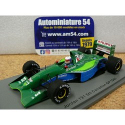 1991 Jordan 191 n°32 Bertrand Gachot 5th Canadian GP S8077 Spark Model