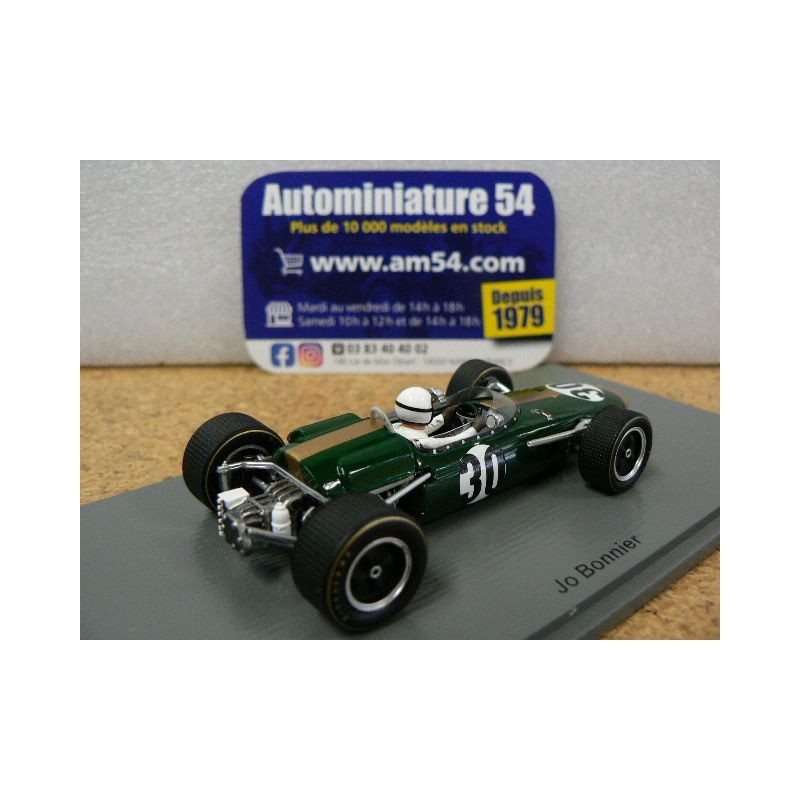 Spark S7092 – Brabham BT22 N°30 – GP France 1966 – Jo Bonnier – 1/43 – Résine – Prévente