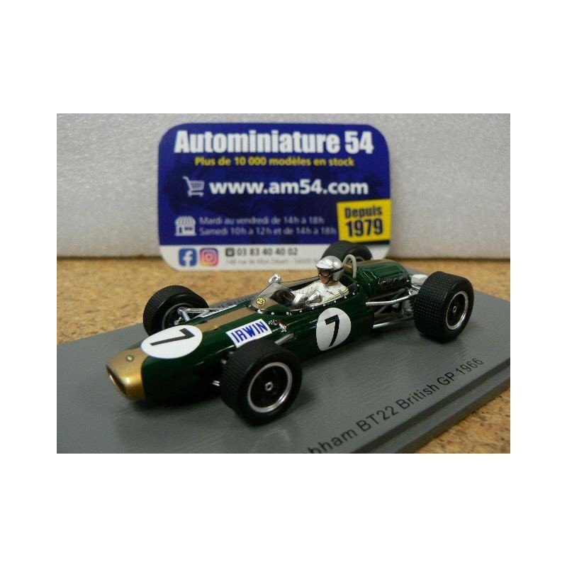 1966 Brabham BT22 n°7 Chris Irwin British GP S7093 Spark Model