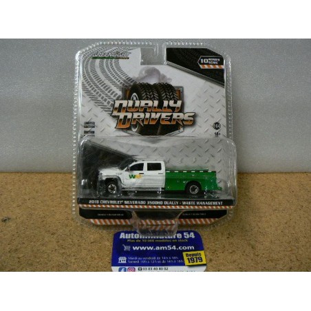 Chevrolet Silverado 3500HD 2018 Waste Management " Dually Drivers "46100-C Greenlight 1.64ième