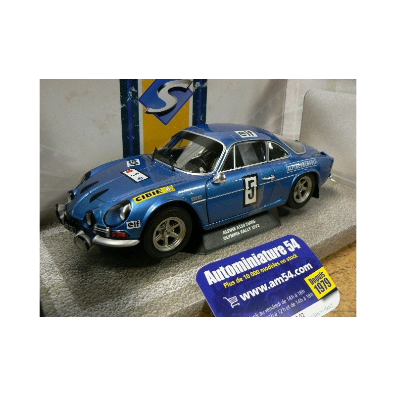 1972 Alpine A110 1600S n°5 Nicolas - Todt Olympia Rally S1804205 Solido