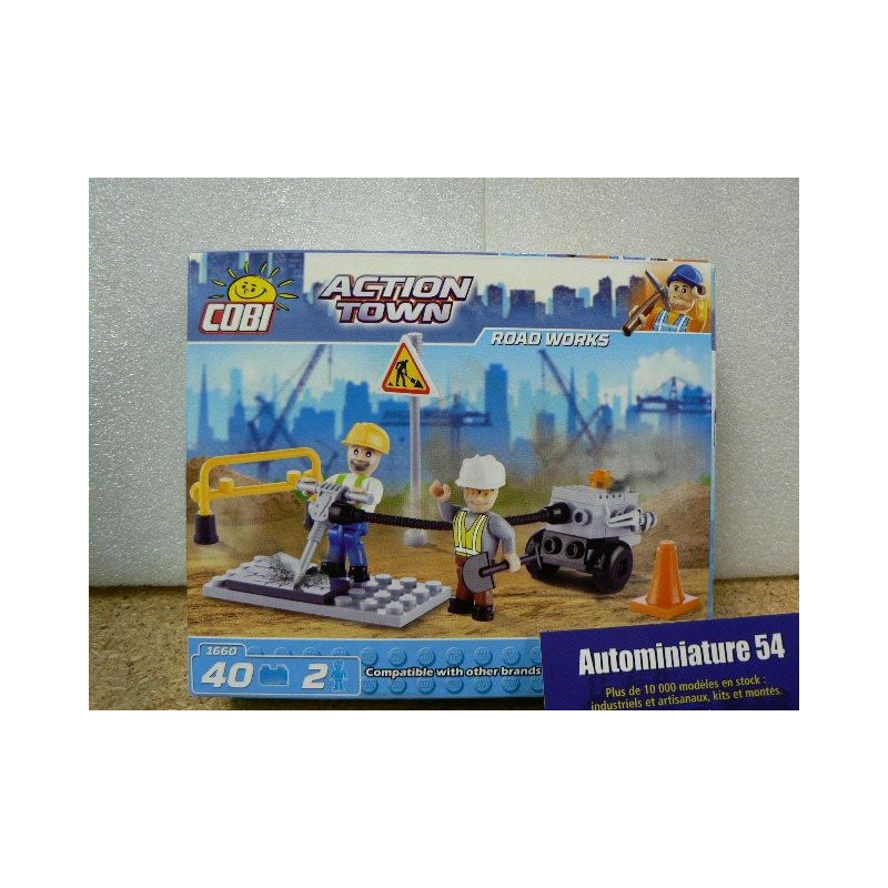 Ouvriers - Road Works 40pcs 2 figurines COB1660 Cobi Action Town