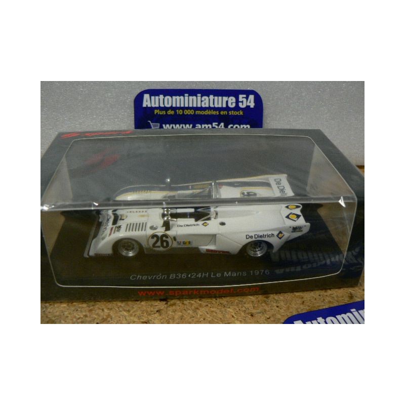 b>Spark</b> <b>S4713</b> 1/43 <b>Chevron</b> <b>B36</b> No.<b>26</b> <b>24H</b> <b>Le</b> <b>Mans</b> <b>1976</b> Model Car