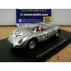 1960 Posche RS60 n°34 Trintignant - Herrmann 24H Le Mans S9731 Spark Model