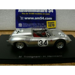 1960 Posche RS60 n°34 Trintignant - Herrmann 24H Le Mans S9731 Spark Model