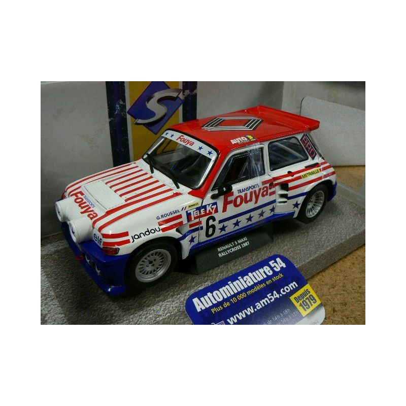 1987 Renault 5 Maxi Turbo n°6 G. Roussel Rallycross S1801306 Solido