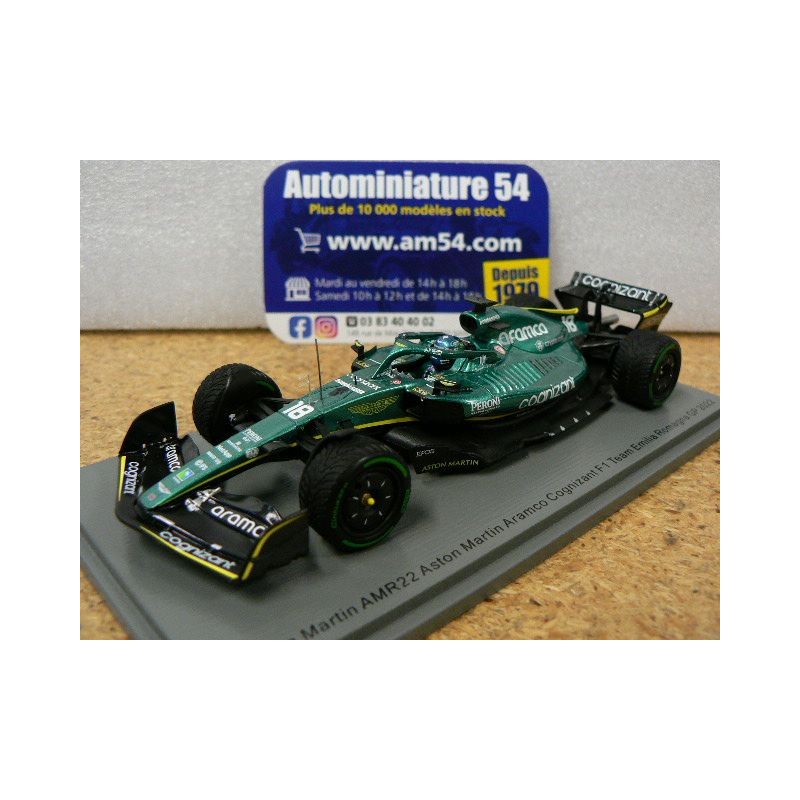 2022 Aston Martin AMR22 n°18 Lance Stroll Emilie Romagne GP S8532 Spark Model