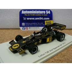 1975 Lotus 72E n°6 Jacky Ickx 2nd Spanish GP S7297 Spark Model