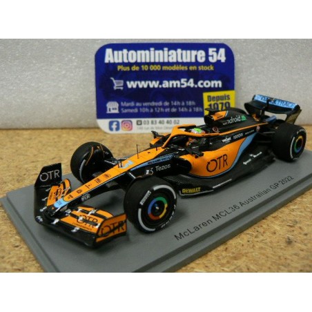 2022 McLaren MCL36 n°3 Daniel Ricciardo Australian GP S8528 Spark Model