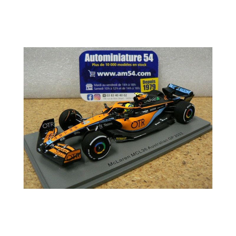 2022 McLaren MCL36 n°4 Lando Norris Australian GP S8529 Spark Model