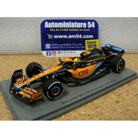 2022 McLaren MCL36 n°4 Lando Norris Australian GP S8529 Spark Model