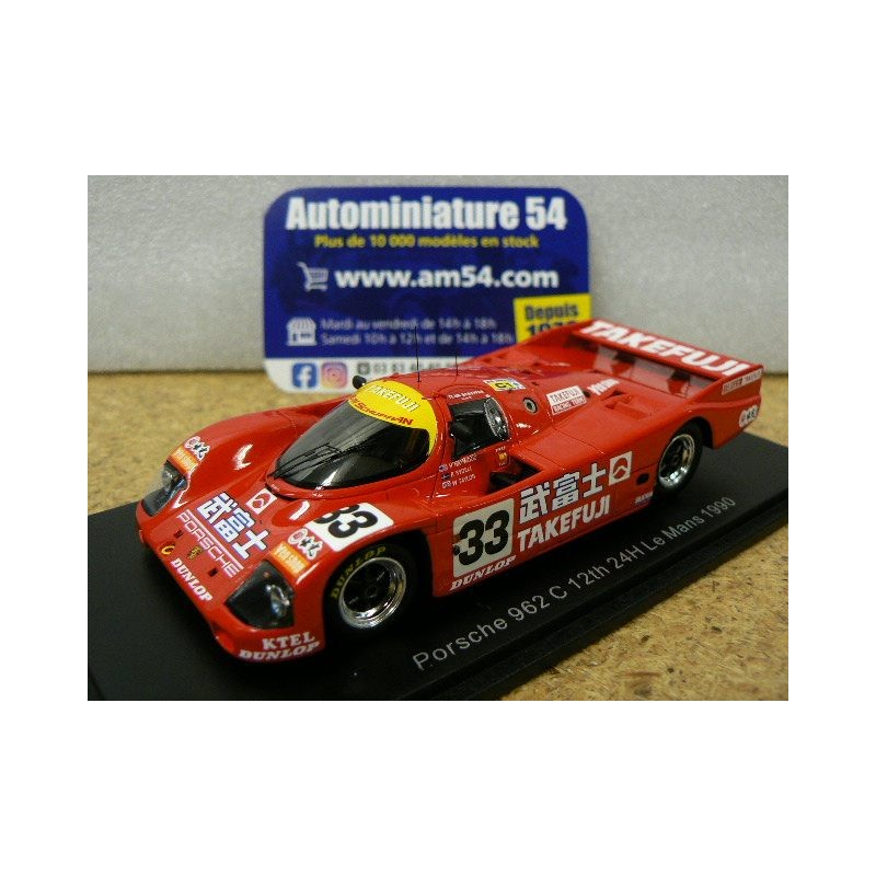 1990 Porsche 962C n°33 Takefuji Haywood - Taylor - Rydell Le Mans S9880 Spark Model