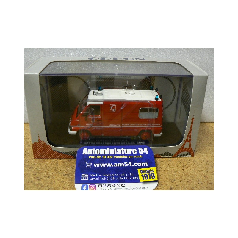 Odeon - RENAULT MASTER T30 VSAB Sanicar SDIS pompiers réf. 099 NBO Neuf 1/43