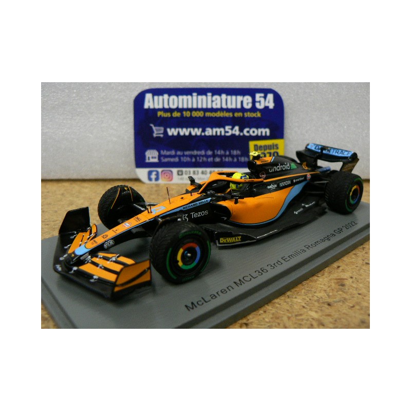 2022 McLaren MCL36 n°4 Lando Norris 3rd Emilia Romagna GP S8540 Spark Model