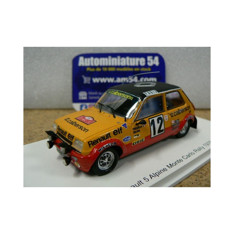 1978 Renault 5 Alpine n°12 Fréquelin - Delaval Monte Carlo S6035 Spark Model